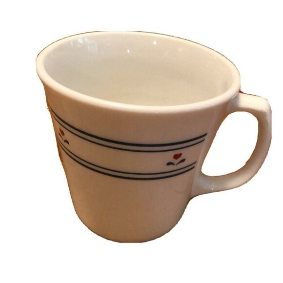 Corning Corelle COUNTRY HEARTS Decor Teacup Coffee Mug Cups - 8 oz  SET OF 4 - Picture 2 of 2